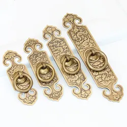 2 Pieces of Chinese Antique Furniture, Brass Surface Mounted Bookcase, Wardrobe, Cabinet Handle, Cabinet Door Hardware Handle
