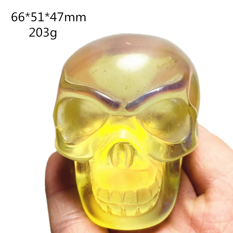 AAAA+Natural Cranium Crystal  Quartz Wicca Stones Reiki Healing Specimen Skull Halloween Ornament Home Decor For Room