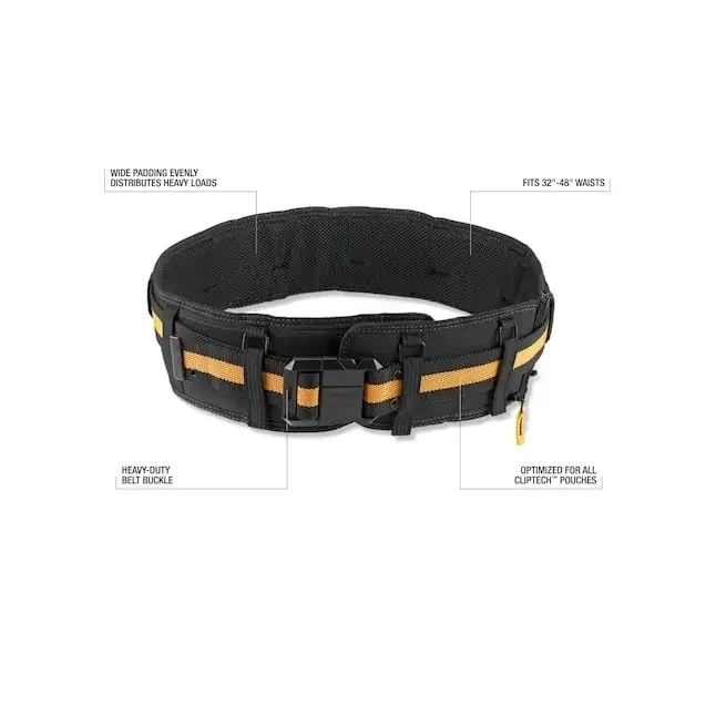 TOUGHBUILT TB-CT-41P Padded Belt Heavy Duty Buckle / Back Support Wider and Thicker Work Belt Toughbuilt Belt Accessories