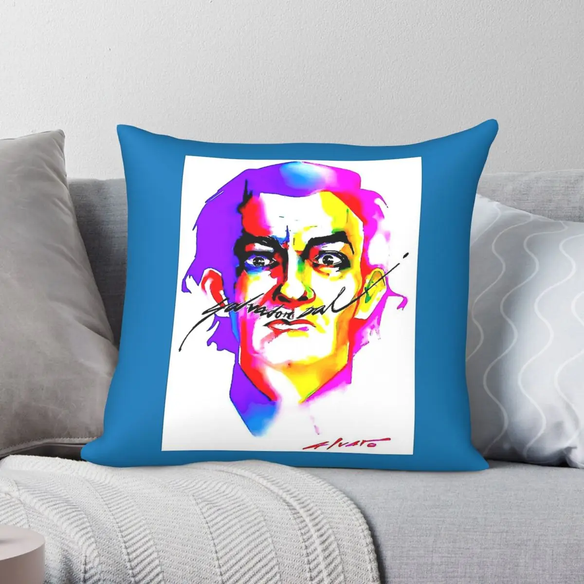 Reality Surrealism Square Pillowcase Polyester Linen Velvet Creative Zip Decorative Pillow Case Room Cushion Cover