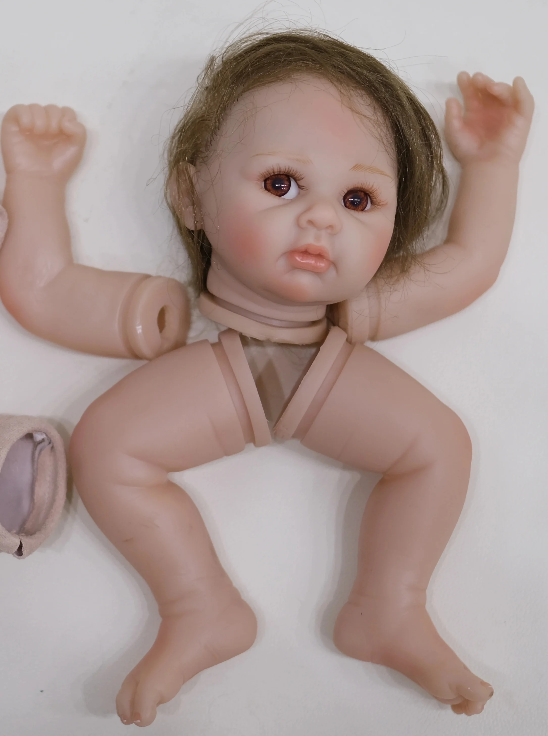 

NPK 19inch Lifelike Reborn Doll Kit Newborn Baby Has Painted Unfinished Doll Parts for Collectors And DIY Projects