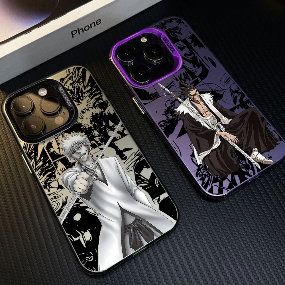Bleachs Ichigos Kenpachis Phone Case for Samsung Galaxy A57 A56 A55 A54 A53 A52 A26 A17 A16 A12 A07 A06 4G 5G Silver Hard Cover