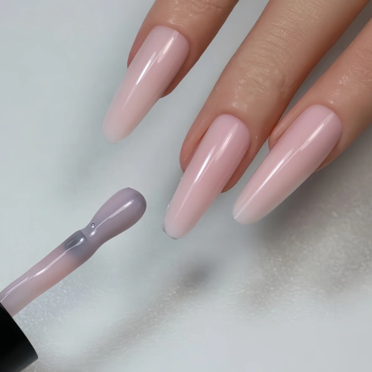 MSHARE 15ml Pink Liquid Nail Extension Gel TPO Free Builder Nail Gel Constuction Self Leveling Soak Off UV LED Gel in the Bottle