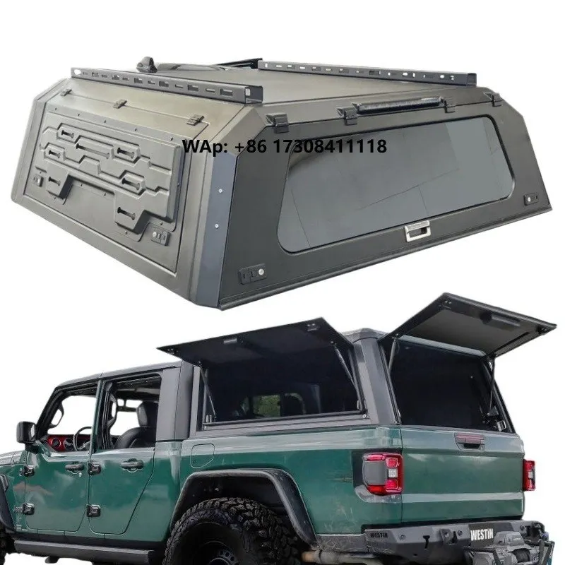 

Wildfront Gladiator Sports S Adventure Topper Aluminum Hardtop Waterproof Locking Tailbox Camper Truck Bed Cap