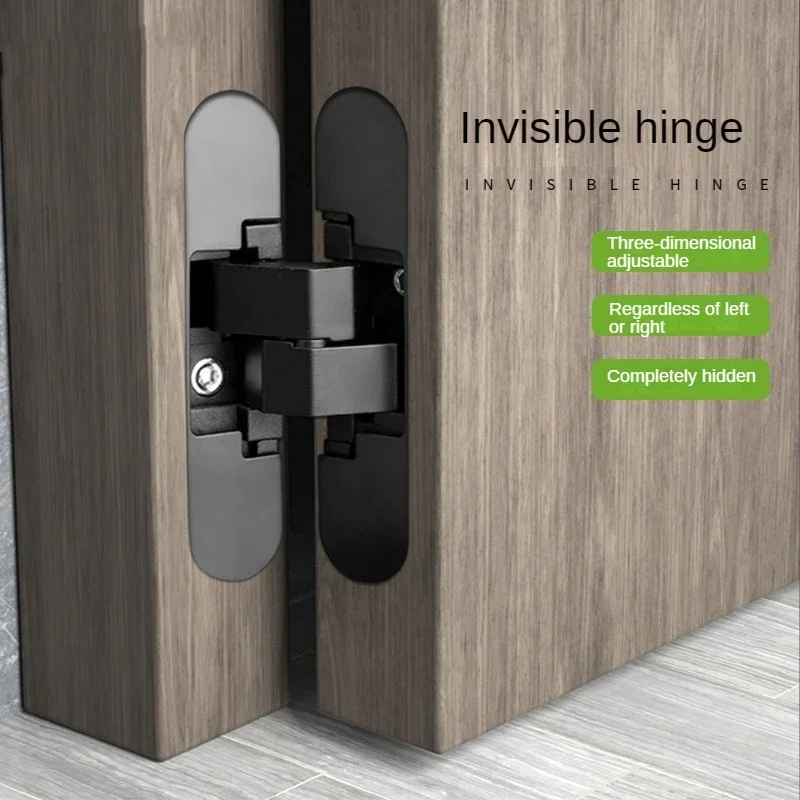 Invisible hinge secret door wooden house door home invisible  180 degrees inside and outside open cross hinge hidden