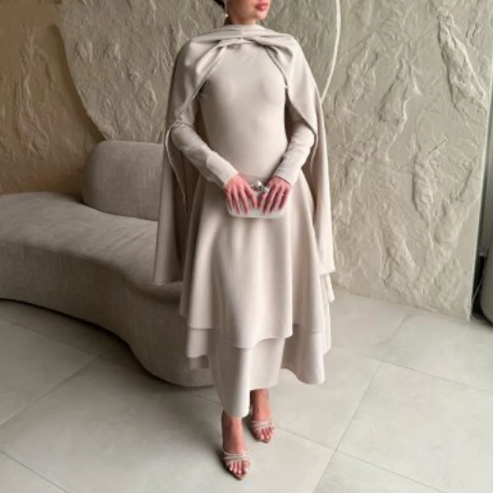 

Customized Elegant Evening Dresses Tea-Length Luxury Prom Gowns Simply Party Dresses Vestidos de noche