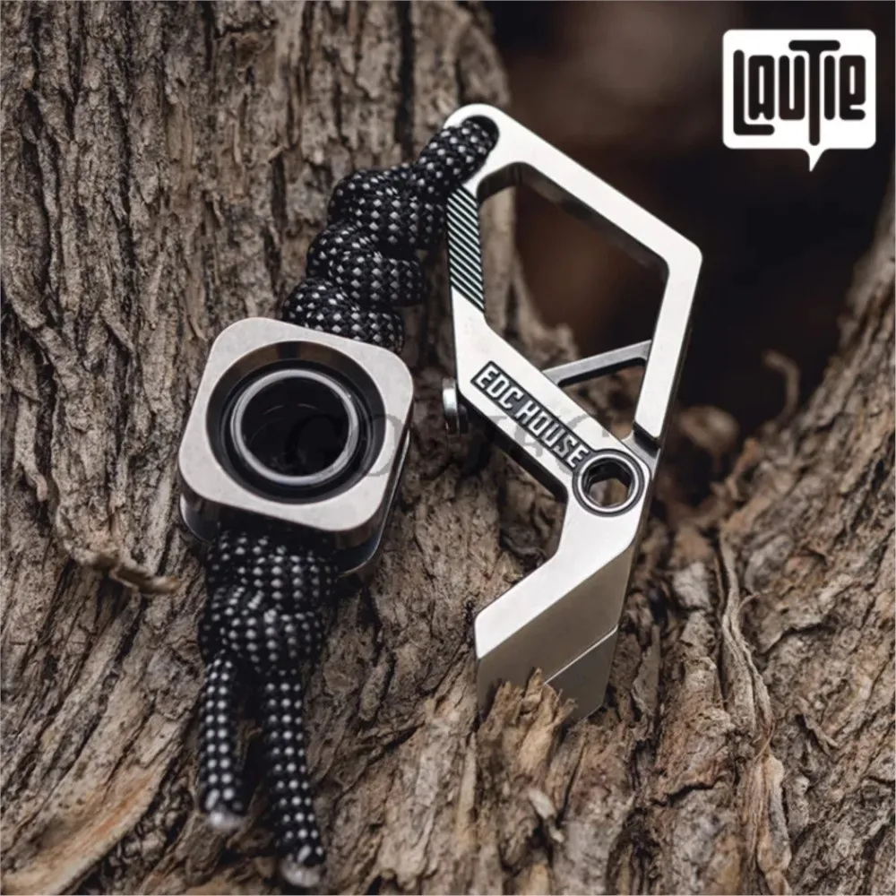 LAUTIE EDC Wormhole Pendant Paracord Beads Metal Fidget Toys For Adults