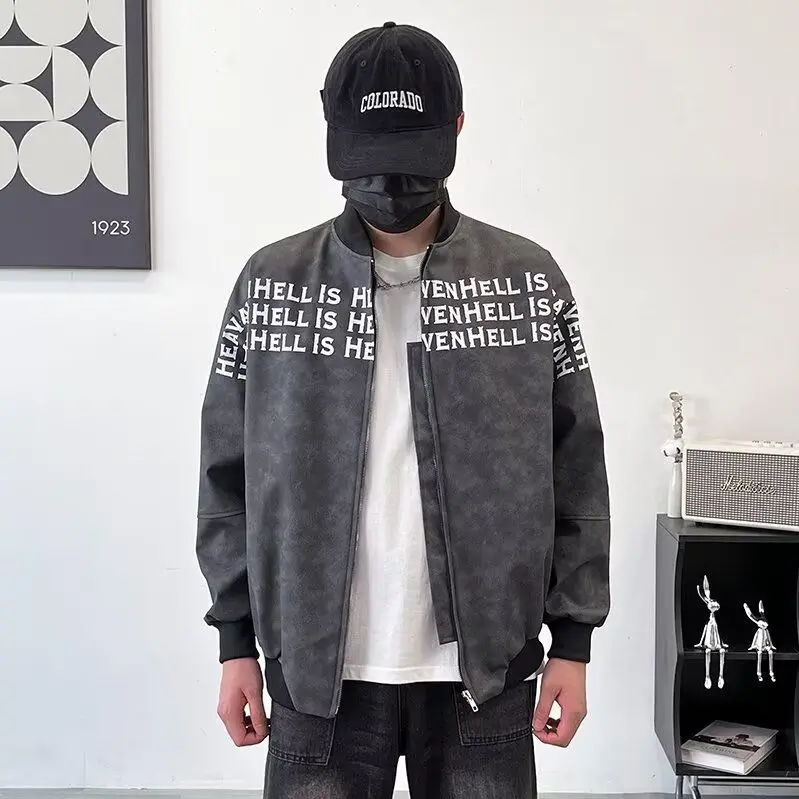 

Loose Men's Jaet 2024 Autumn Faion Streetwear Harajuku Korean Sle Polyester Material No Brand Chinese Production