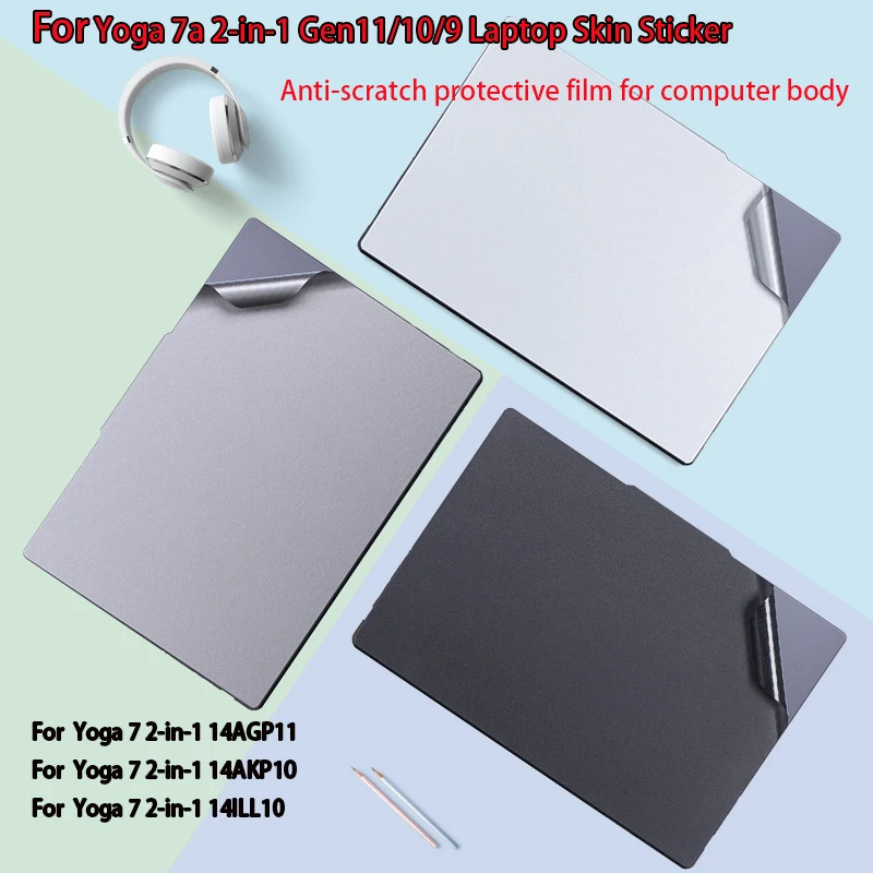 For 2026 Lenovo Yoga 7a 2-in-1 Gen11/10 body film 14AGP11/14AKP10 Laptop skin sticker 14ILL10 shell anti-scratch protective film