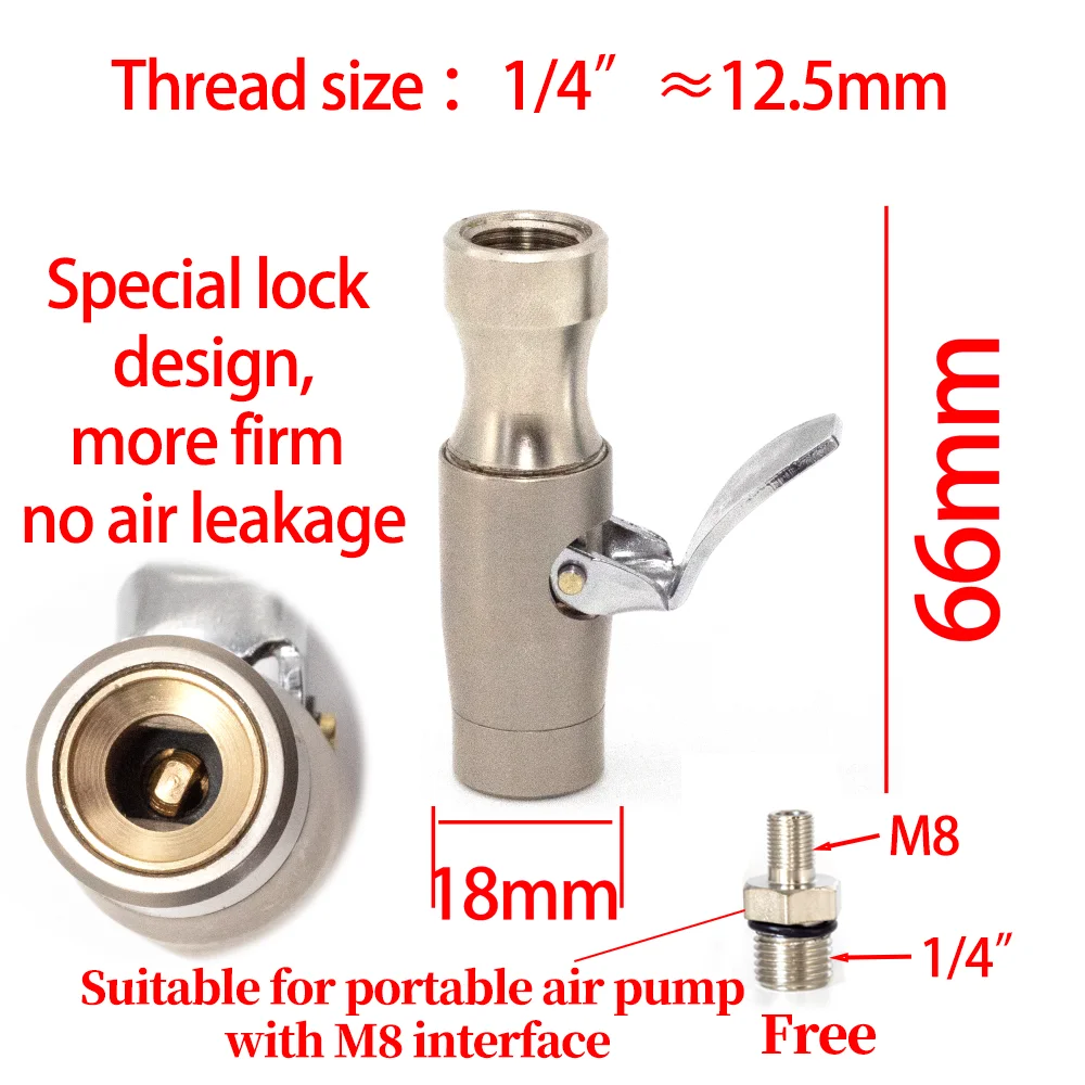 Self-Locking Tire Inflator Chuck Tyre Air Inflator Tyre Chuck copper brass Tire Air Chuck compressor accessories