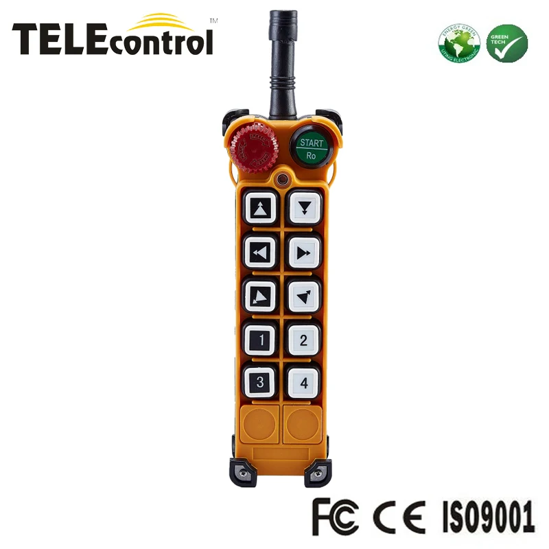 Telecontrol F26-B sistem kendali jarak jauh radio derek overhead industri nirkabel 10 tombol tekan kecepatan ganda pemancar