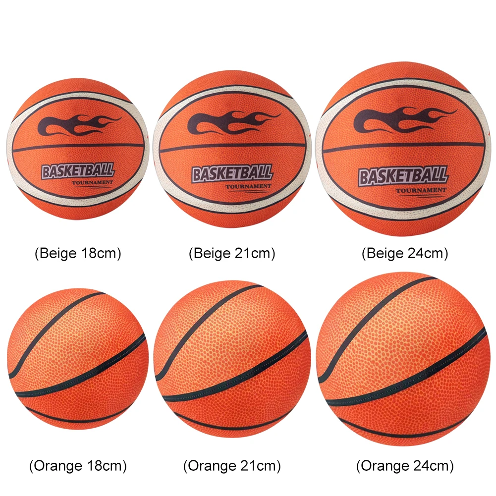 18/21/24 cm Stille basketbal Hoge veerkracht Air Bounce basketbal Maat 3/5/7 Dribbelende basketbal voor verschillende binnenactiviteiten