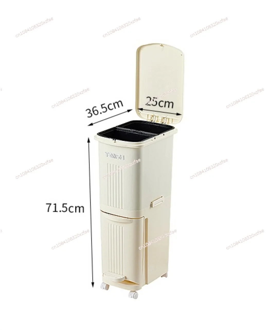 

Special High Double-Layer Large Capacity with Lid Trash Can Household Kitchen