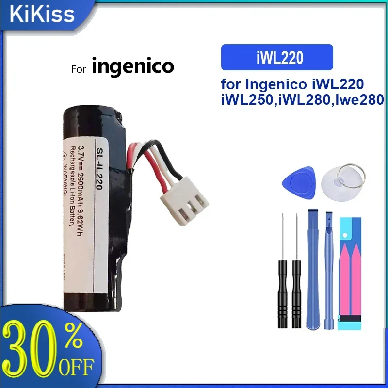 For Ingenico iWL220 Point-Of-Sale Terminal Battery, 2600mAh Reliable Replacement