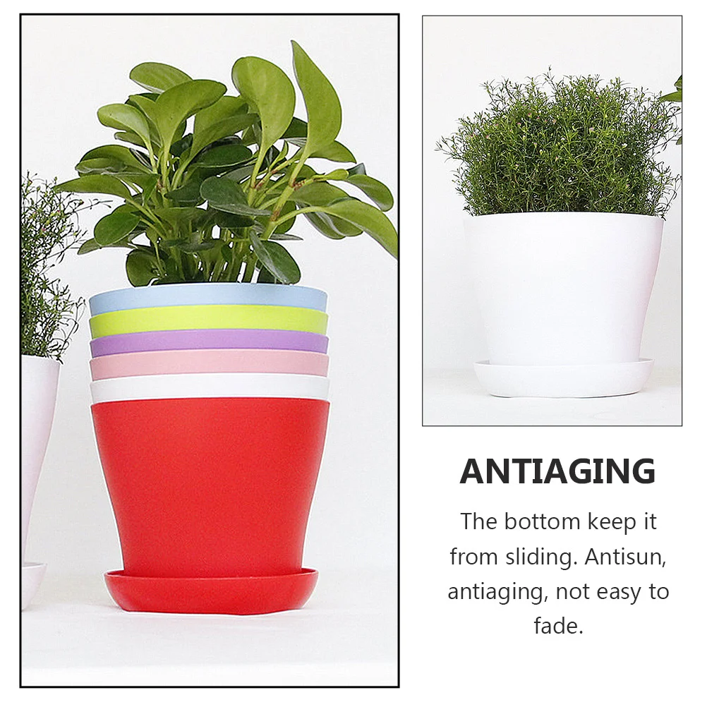 

25pcs Succulent Pot Plastic Round Flower Pot Base Plate Garden Water Tray For Plant Pots Durable Sun Resistant Planter Tray