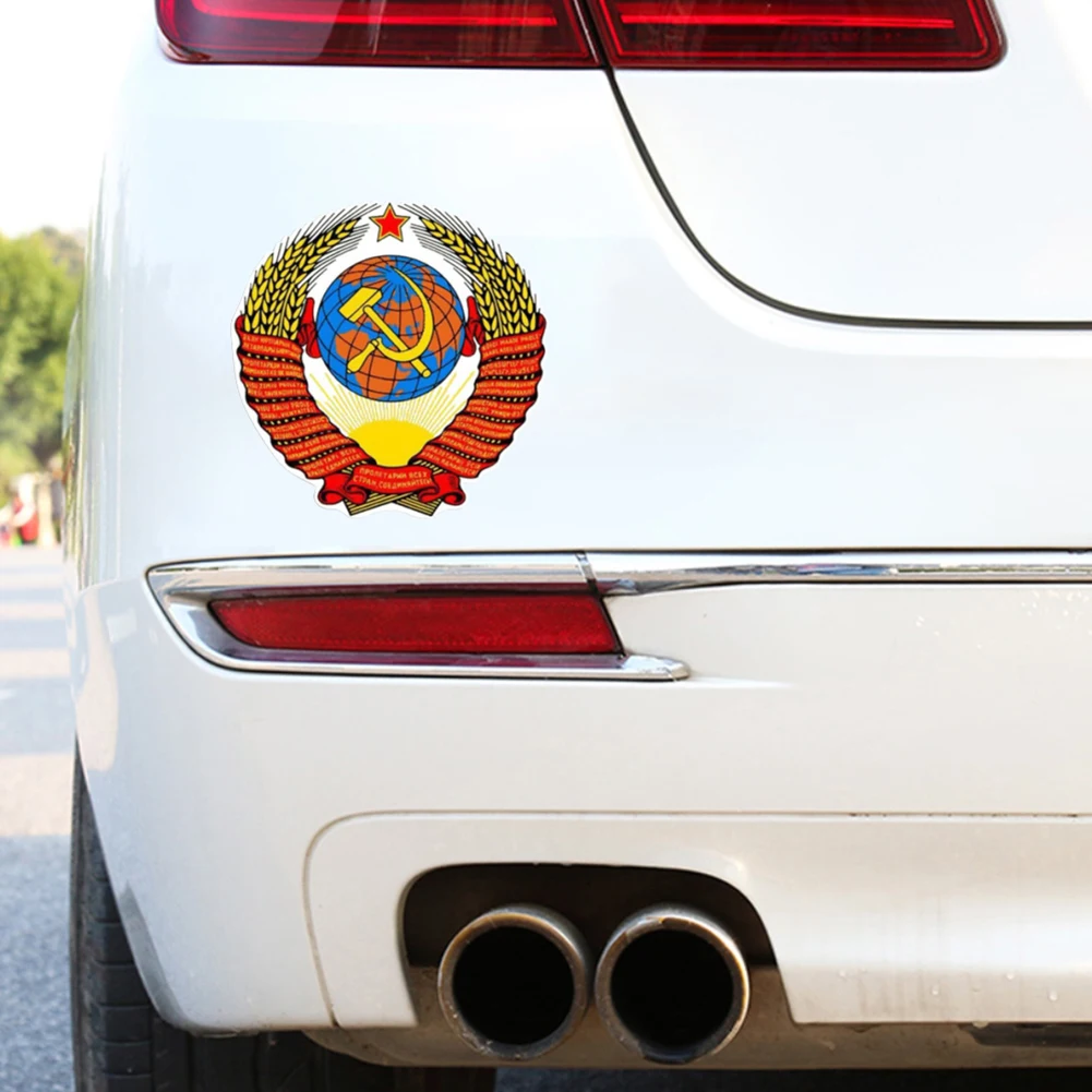 USSR National Emblem Car Styling Sticker Waterproof Reflective Decal Decoration