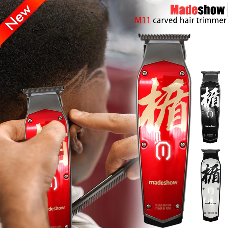 Madeshow M11 Professional Hair Trimmer Original Hair Salon Clippers Carving Mark Oil Head Electric Shaved Head Artifact Razor