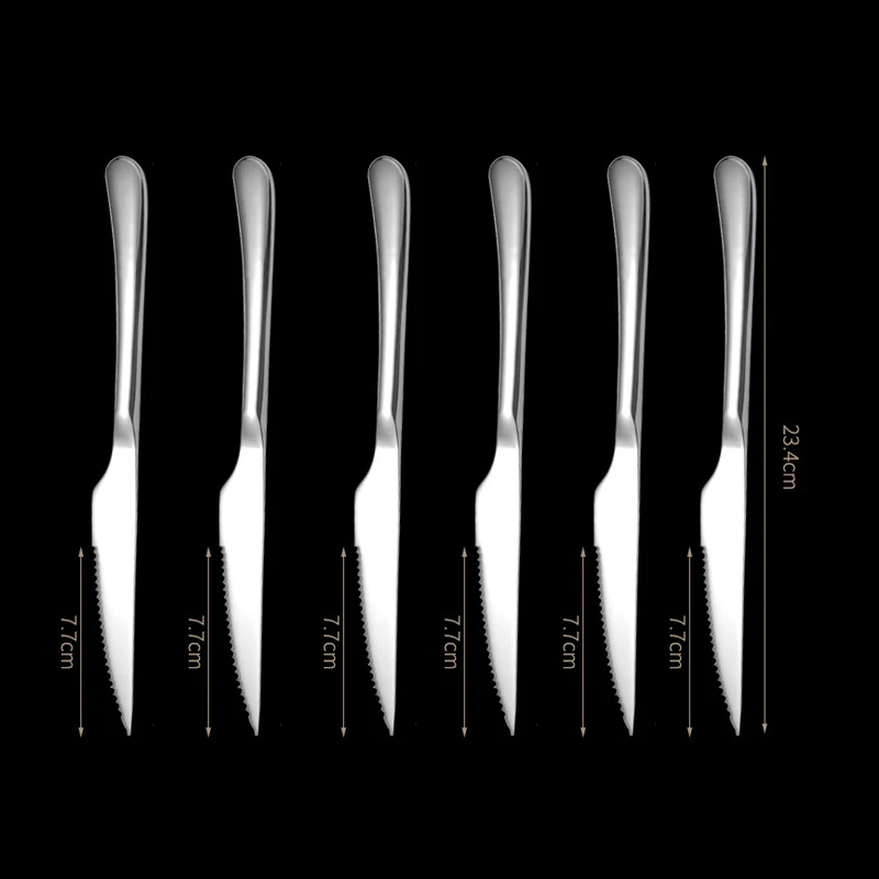 Steak Knives Set Stainless Steel Steak Knife Set Of 6/12/18 pcs For Chefs Commercial Kitchen Great For Weddings Dinners Par