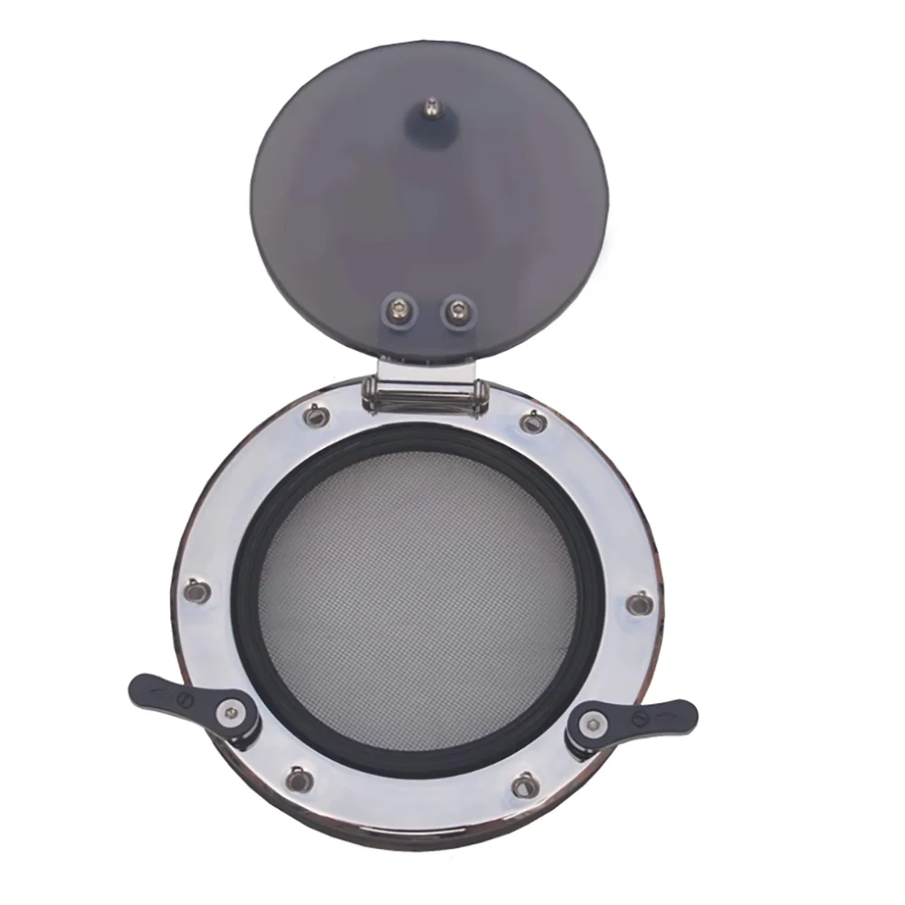 New Round Stainless Steel Porthole Hatch Cover for Boat Deck with Acrylic Marine Windows  Made in China