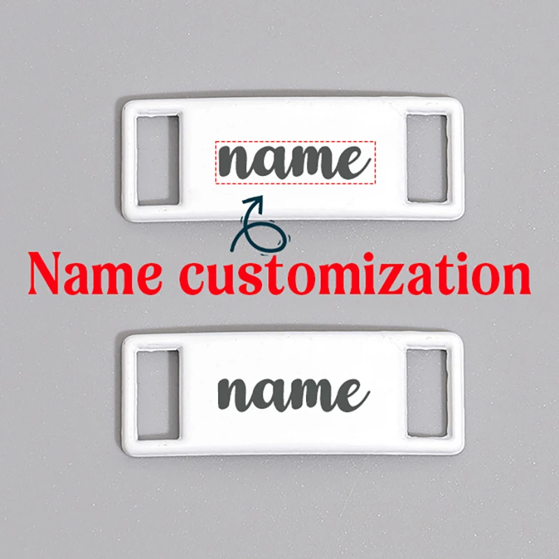 (Please send a private message to customer service) Shoe lace buckle DIY text customization, laser name