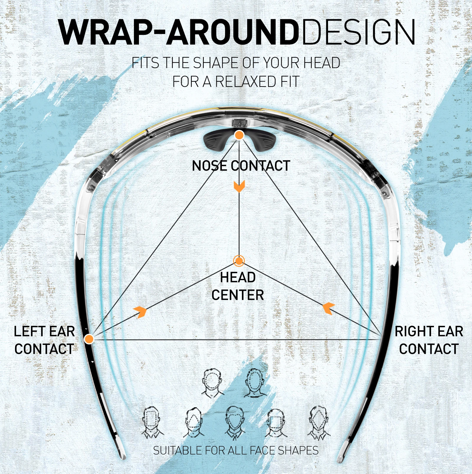 Kapvoe Occhiali polarizzati per esterni Occhiali da ciclismo per escursionismo Protezione UV400 Occhiali sportivi Uomo Donna Occhiali da sole da guida