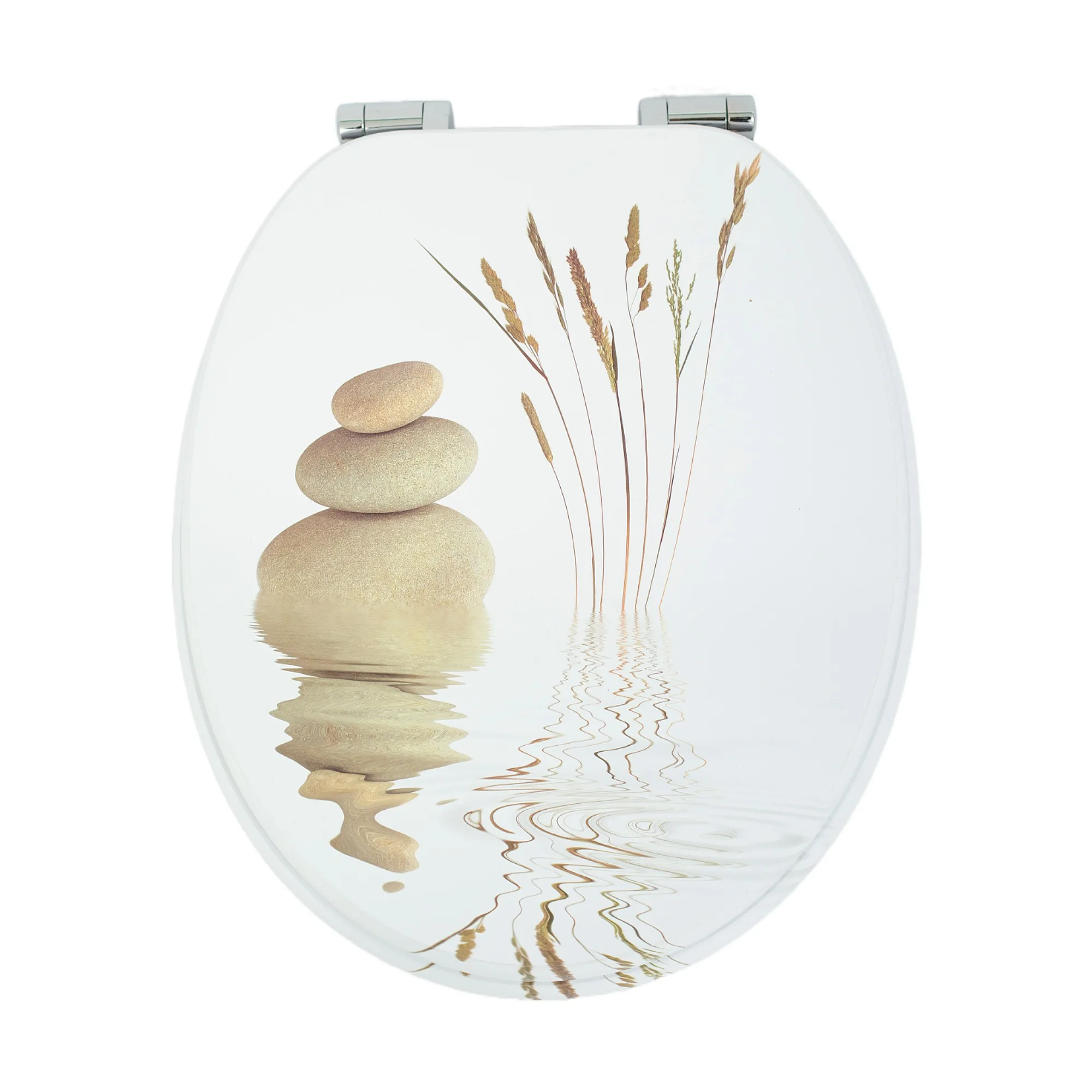 SAINOS WC-Sitz mit Soft-Close-Funktion, WC-Sitz aus Holz, universeller Toilettensitz, langlebiger, stabiler MDF-Toilettensitz, belastbar bis 190 kg, einfache Installation, Zinklegierungsscharnier, antibakteriell und leicht zu reinigen – Detail 15