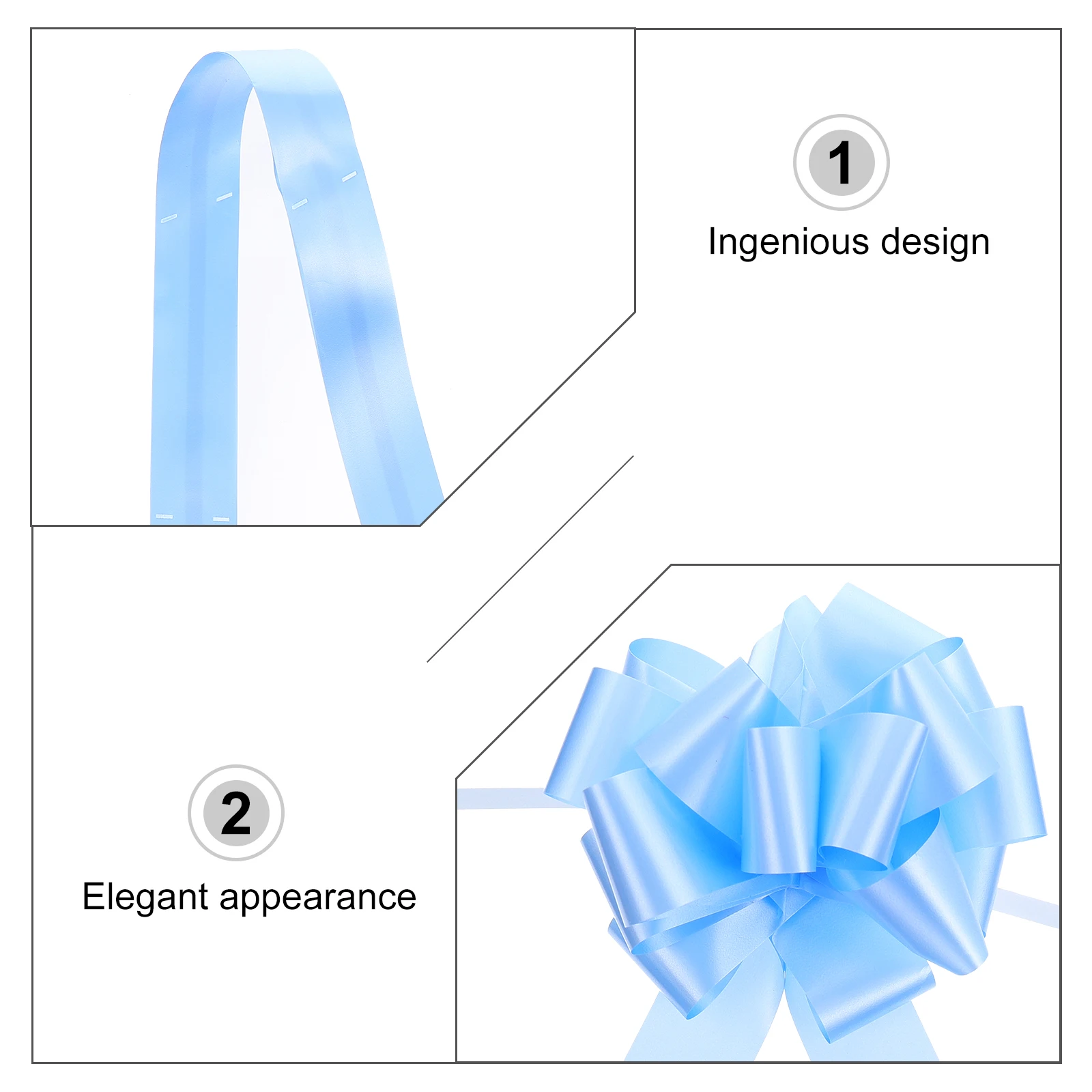 

30Pcs Pull Bow Flower Gift Box Wrap Pull Bowknots Ribbon Decoration Wedding Party Supplies Gift Wrap Decoration