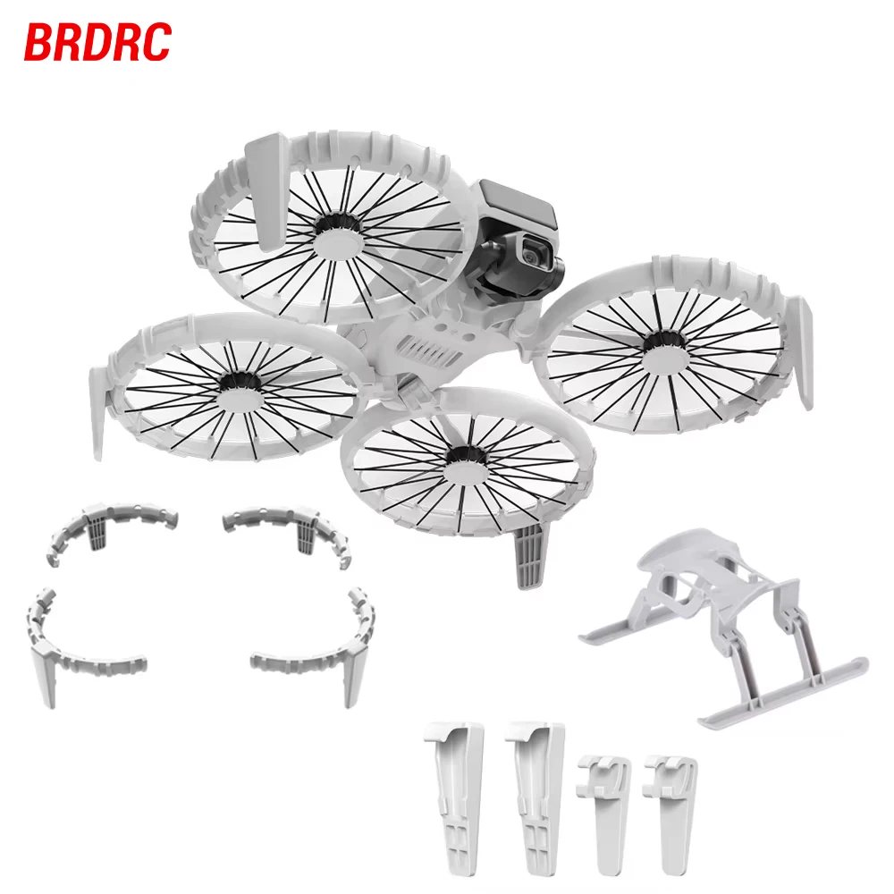 BRDRC Fahrwerk für DJI Flip Drone Propeller Schutz Erhöhung Beine Kamera Objektiv Kappe Gimbal Schutz Drone Zubehör