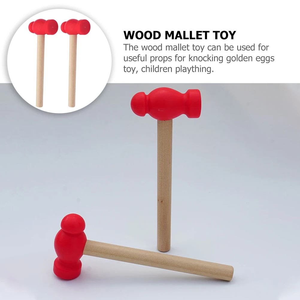 2 pezzi di strumento di riparazione martello di legno il giocattolo per bambini martelli strumenti mini bambino bambino