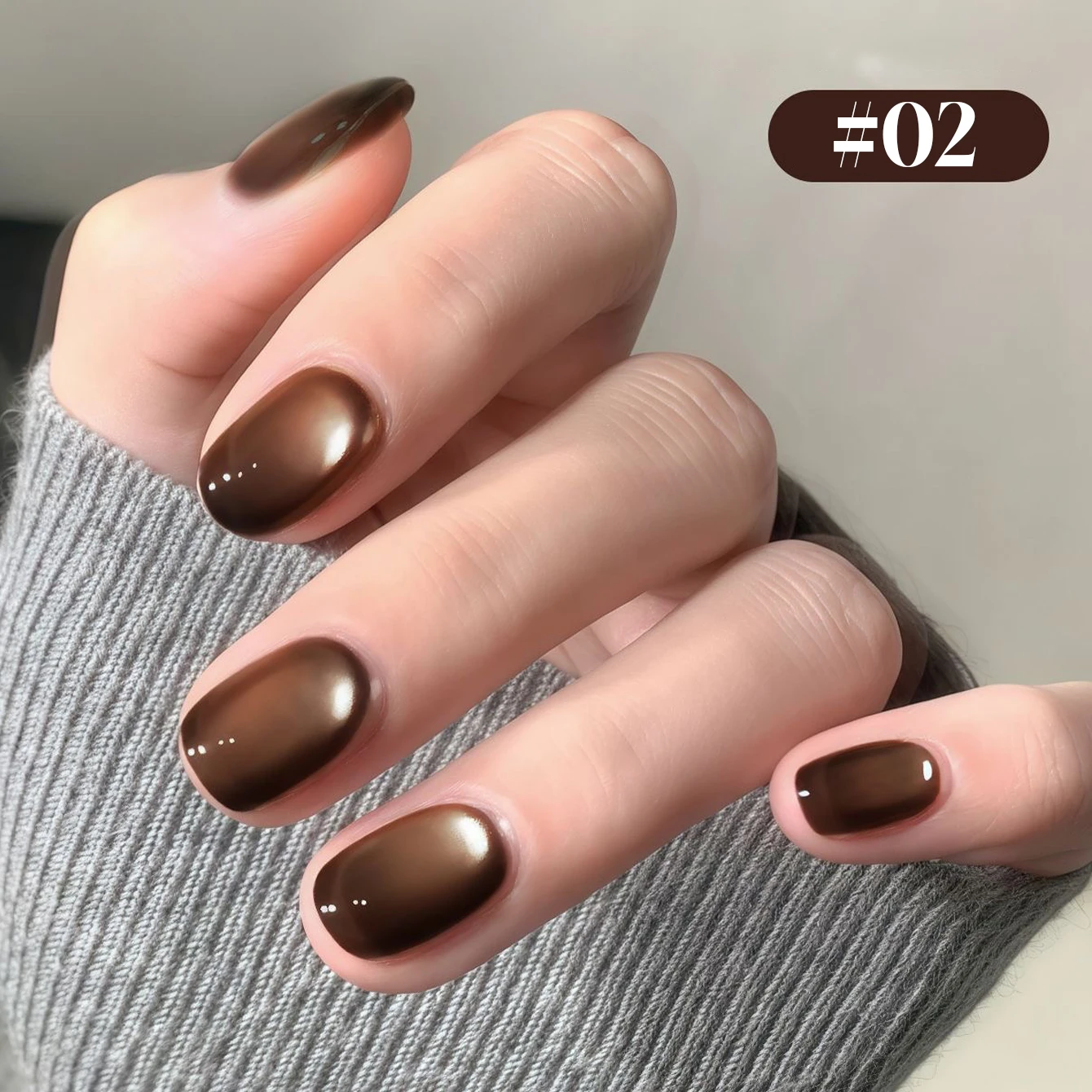 MIANEL 10ML 1-6個入り キャッツアイジェルネイルポリッシュ ブラウンブラック ガラスビーズマグネット付き 足の爪用セット ネイルアート用品