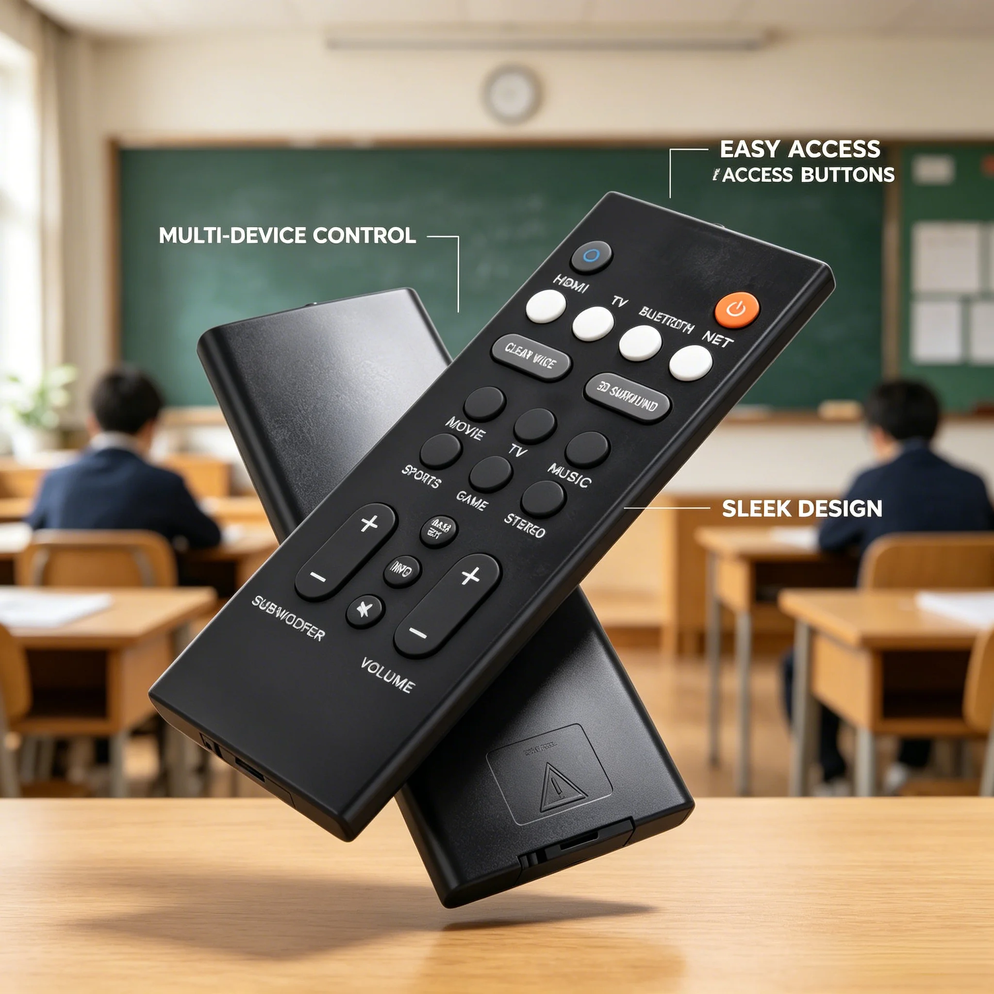 Replacement Infrared Remote Fits YAS-209, Works With YAS-109 YAS-309 YAS-409 Yamaha Home Theater Sound Bar Controller