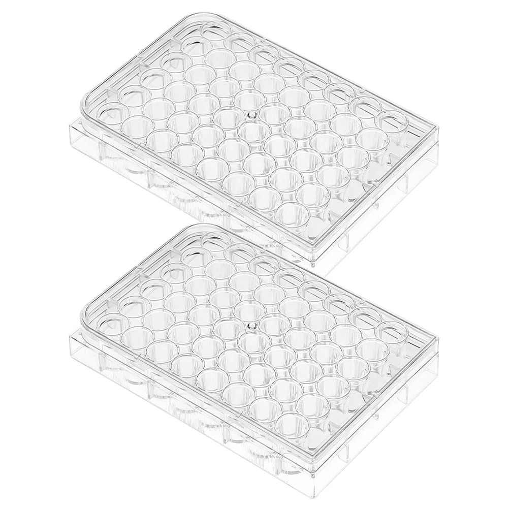 

48-well Cell Culture Plate Equipment with Lid Tissue Culture Tool for Experiment Stacking Ring Design