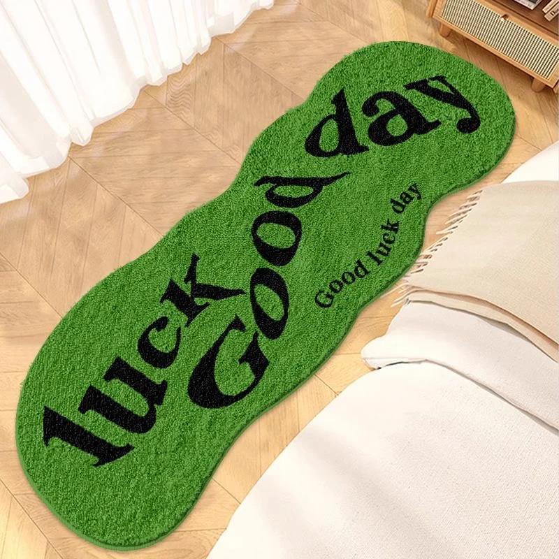 VIKAMA Ins Creative English Bedside Blanket Bay Window Mat Living Room Long Carpet Bedroom Sofa Blanket - Home Decoration