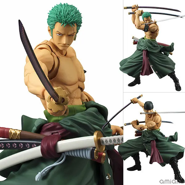 Figura de acción de One Piece, juguete de modelo coleccionable de PVC, articulaciones móviles, BJD Roronoa Zoro, 18cm