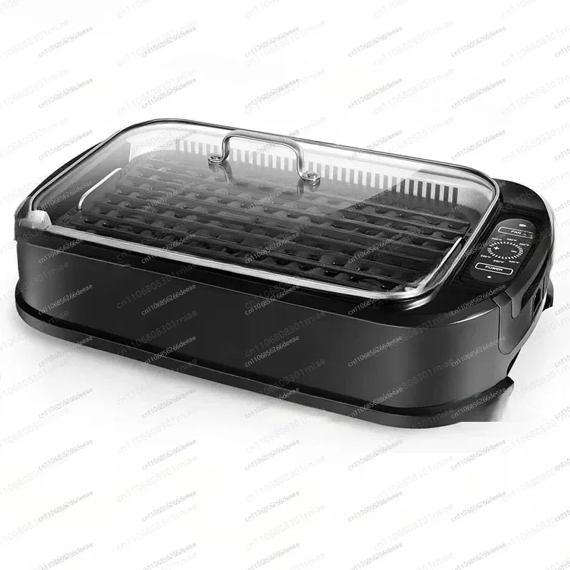Upgraded Indoor Electric Grill Non-Stick Smoke-Free BBQ Pan