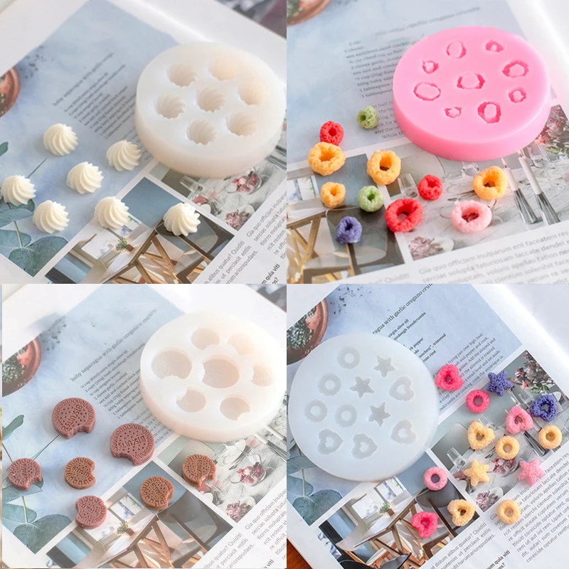 Simulated Cereals Silicone Handmade Grain Candle Mold DIY Chocolate Resin Mould DIY Baking Tray Doughnut Dessert Making Tools