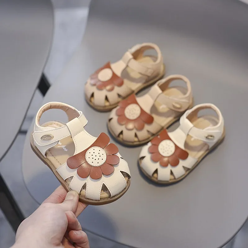 

Baby Girls Sandals Summer Child Floral Princess Shoes Toddler Kids Beach Sandals Soft Soled Anti Slip Lightweight Infant Shoes