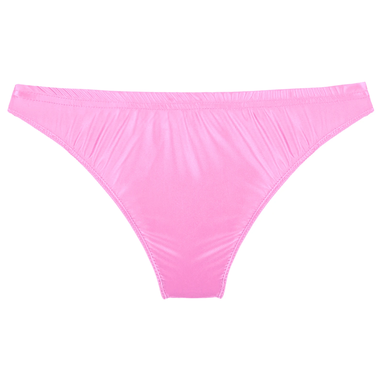 Hommes Bathing Swimming Bottoms Solid Color Swimwear Mens Glossy Swimsuit Low Rise Briefs Elastic Waistband Underpants Underwear