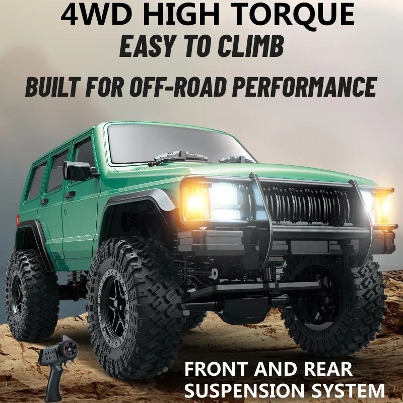 

1:18 4WD Big Torque High Speed Remote Control Truck 2.4G Front Rear Suspension Speed Sdjust 45° Climb Off Road RC Car Truck Toy