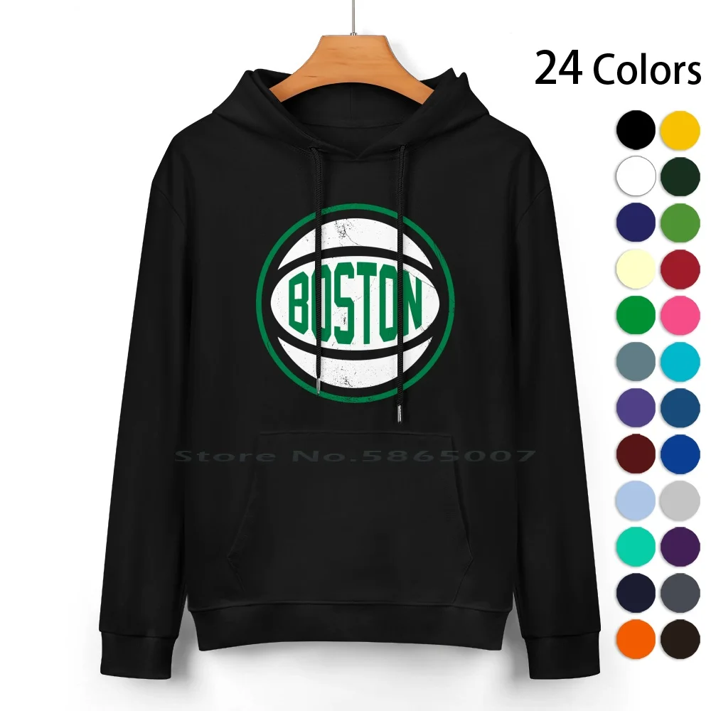 Boston Retro Ball 3 Pure Cotton Hoodie Sweater 24 Colors Basketball Retro Vintage Jaylen Brown Jayson Tatum Larry Bird Al 100%