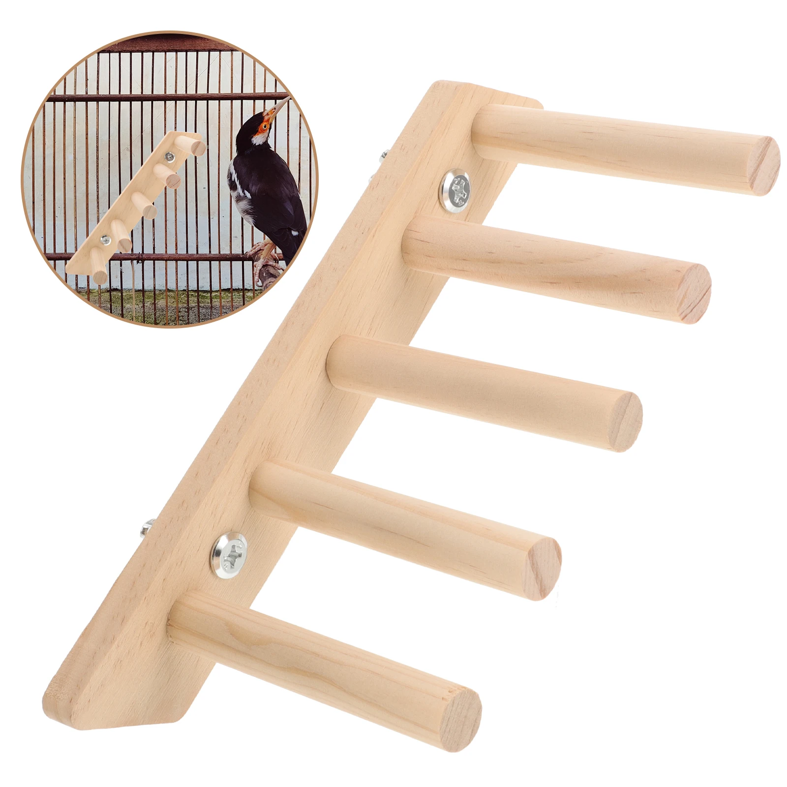 

Parrot Stand Perch Bird Cage Climbing Ladder Parakeet for Platform Perches Parrots Playstand