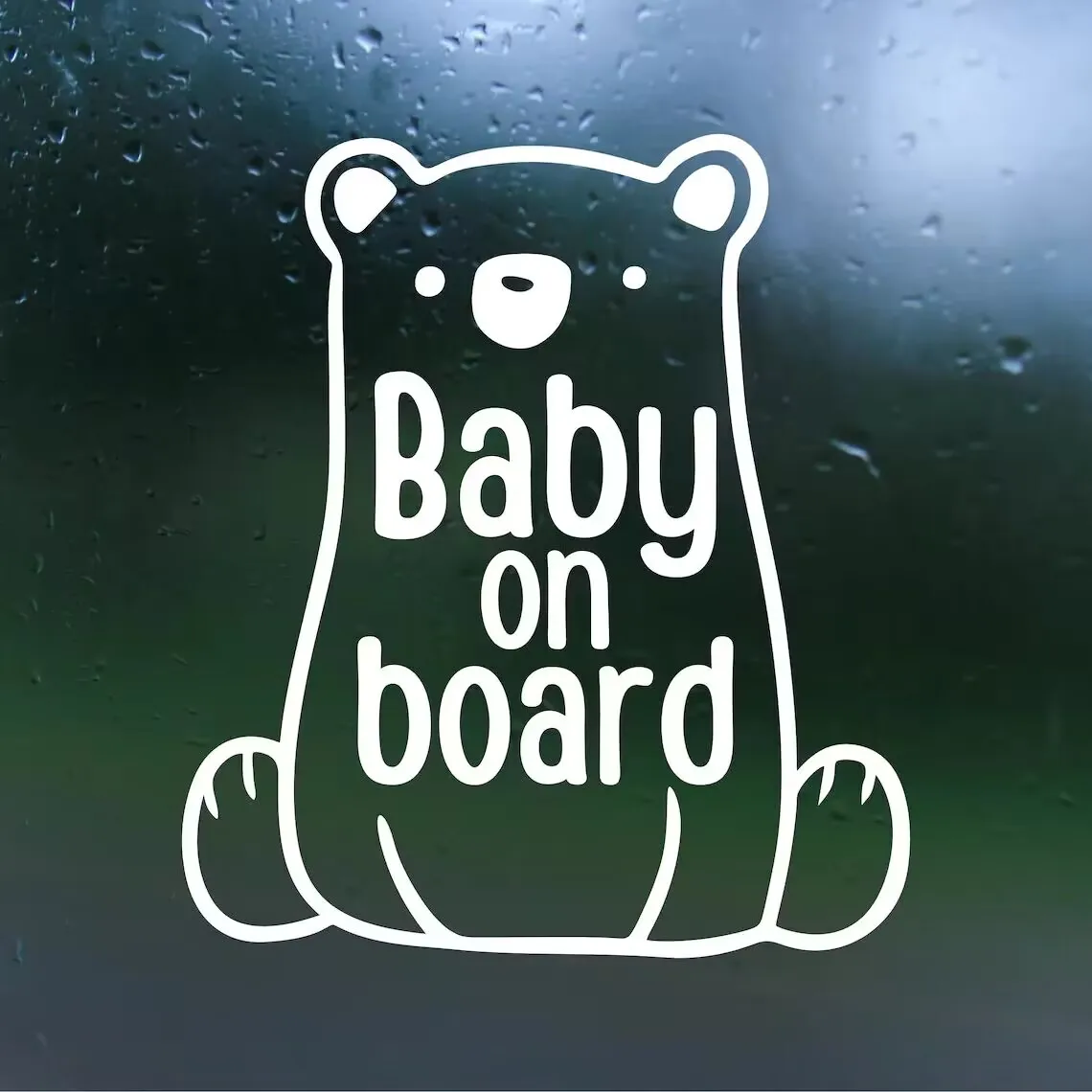 TM51# Bear Baby On Board Vinyl Decal  Car Bumper Window Stickers Waterproof Decoration For Car Fashion Decals