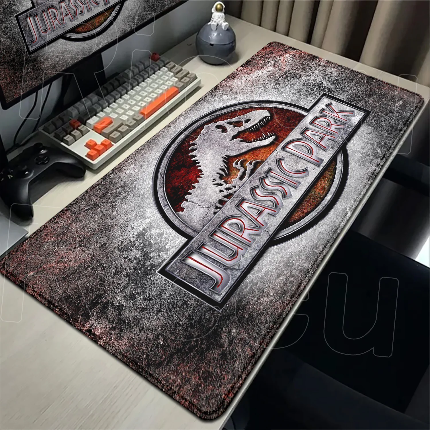 

HD Printing 900x400mm Jurassic Park Mouse Pad Xxl Gamer Mousepad Large Mouse Mats Non-slip Natural Rubber Desk Rug PC Table Mat