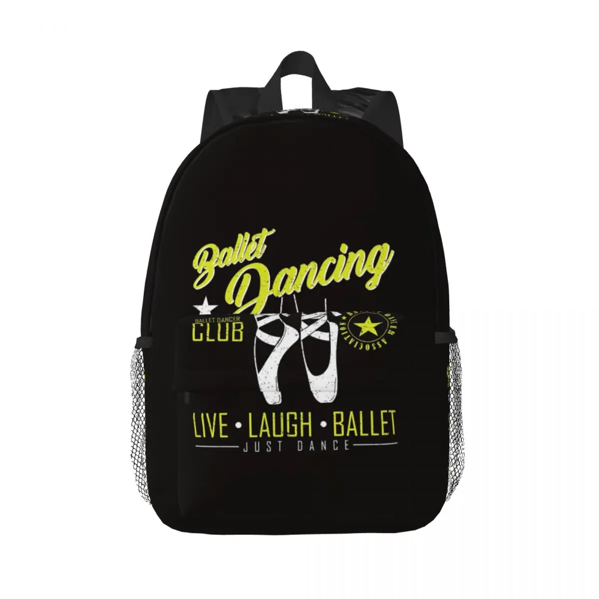 Ballet Dance Makes Me Free Ballerina Dancer Backpack Daypack Boys Girls BookBag Shoulder Bags for Men Women Children School Bag