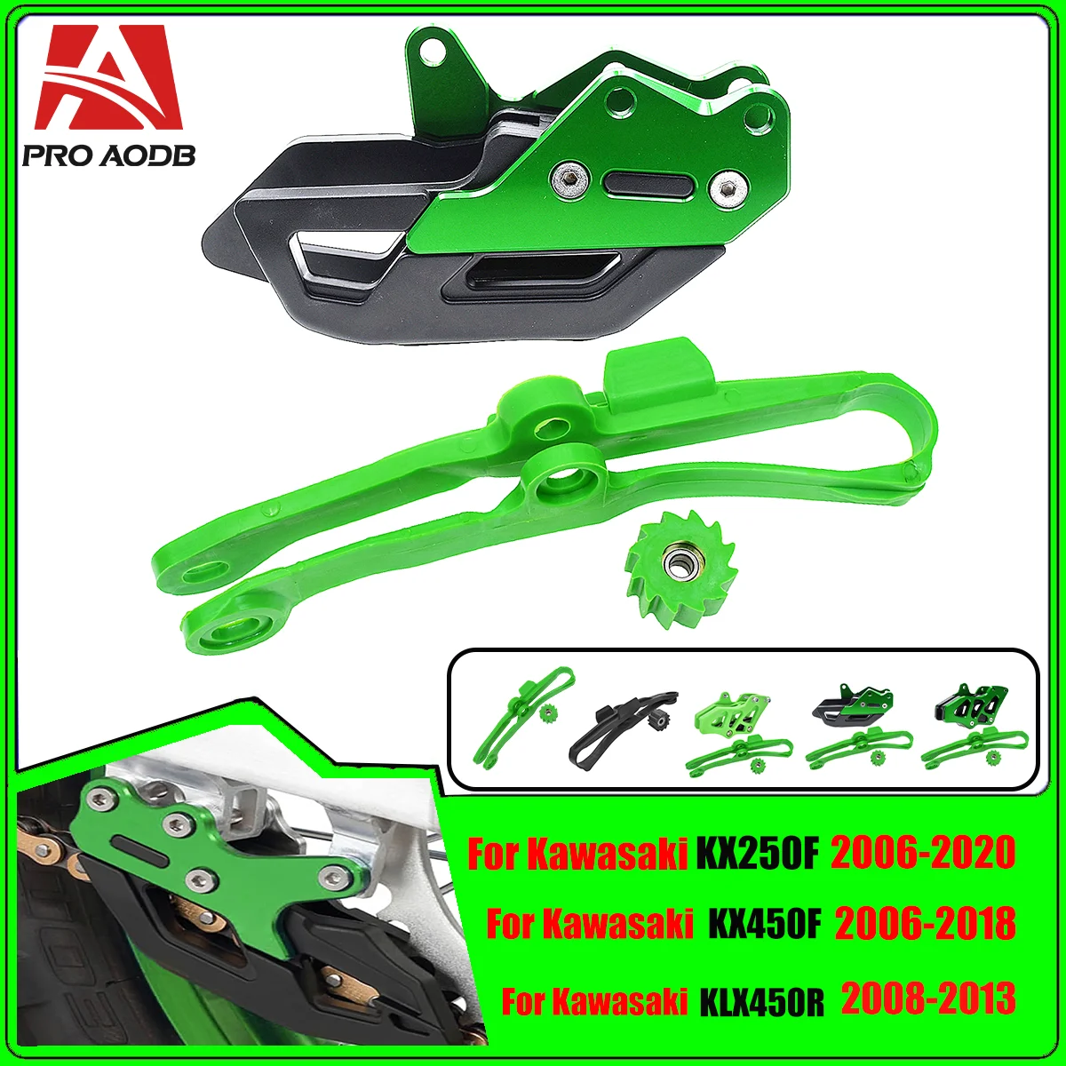 

Motorcycle Chain Rear Swing Chain Guide Plate Roller Guard For Kawasaki KX250F KX450F 2009-2018 KX250F KX450F 2006-2020 KLX450R