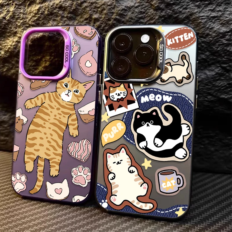 Retro Cowboy Animal IMD Case For iPhone 16 ProMax 15 14 13 12 11 Pro Max XS X XR 16 Plus Y2K Plating Laser PC Bumper Back Cover