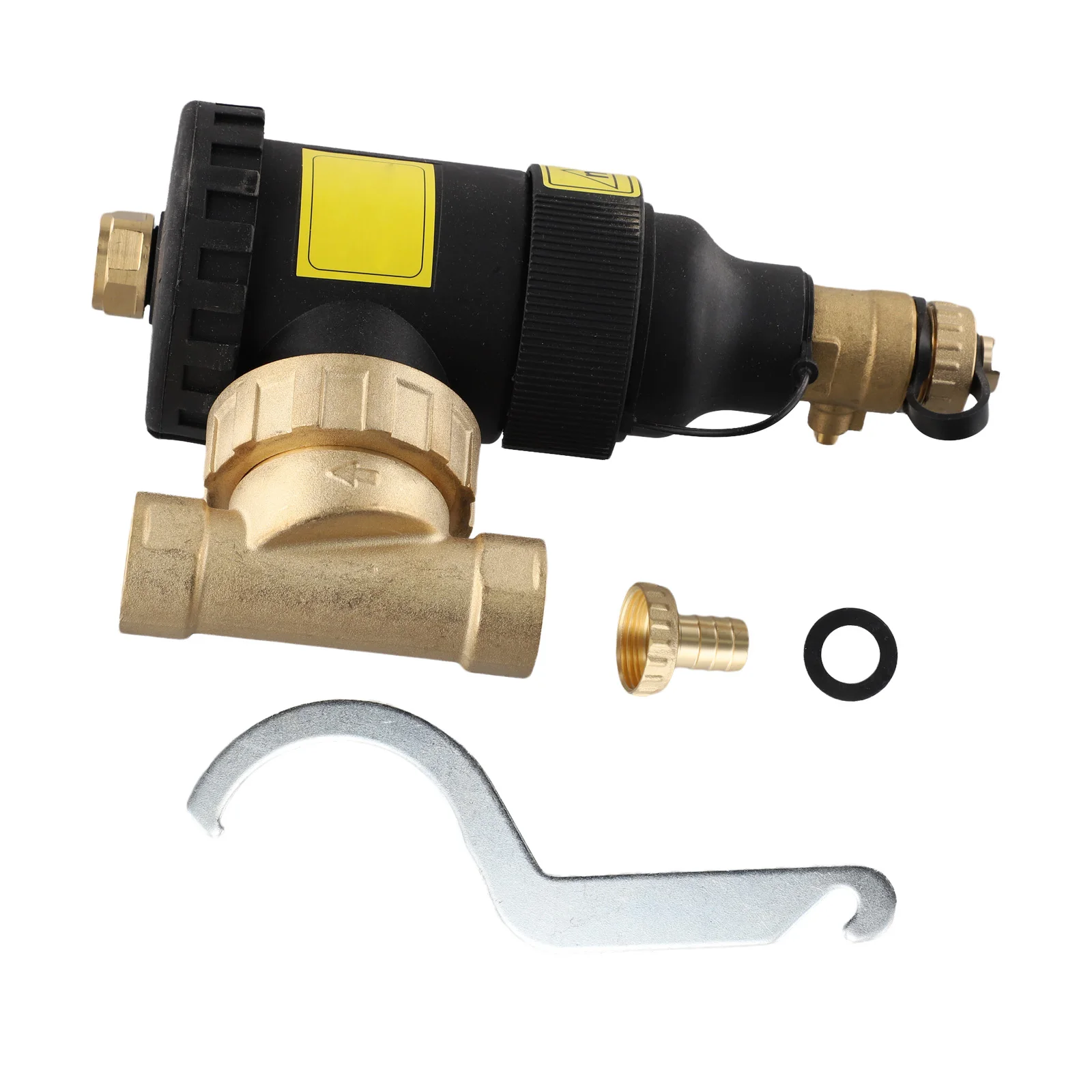 Boiler Filter Dirt Separator 175 CWP 250F MAX Plastic Engineering Brass Threaded Connection Water Filter 12000 Gauss Magnet