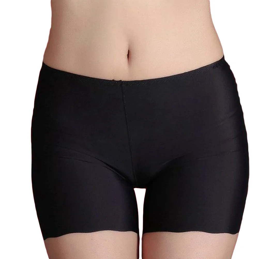 Ijs Zijde Anti-Roll Korte Legging Vrouwen Hoge Taille Vormgeven Ondergoed Ademend Glad Koud Gevoel Voor Jurk Onderrok