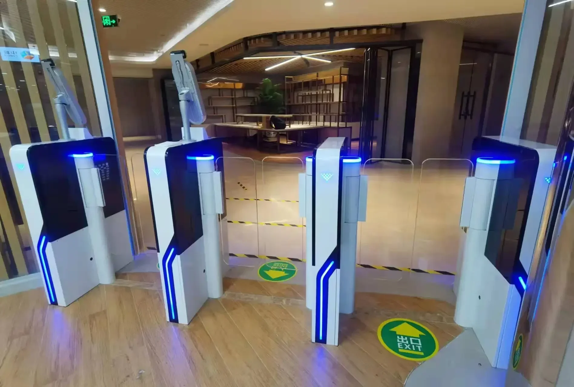 بوابة السرعة الأوتوماتيكية Swing Fastlane Speedgates Ecurity Turnstile مع التخصيص المتاحة لصالة الألعاب الرياضية