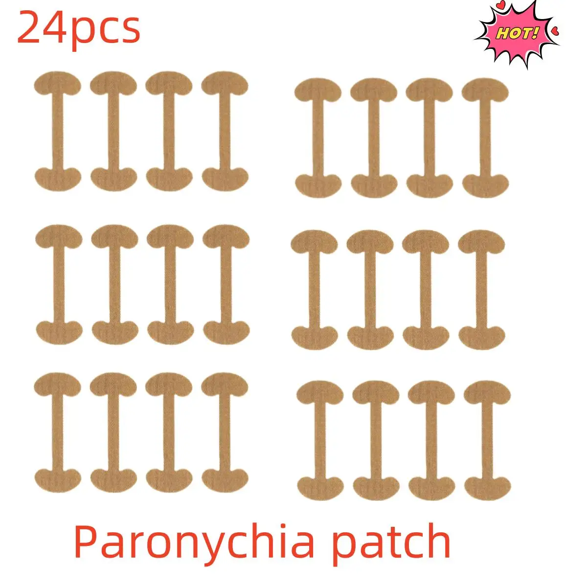

24pcs Ingrown Paronychia Toenail Corrector Strips Anti Nail Patch Feet Sleeping Nail Patch Nails into the Flesh Long Toe Pad set